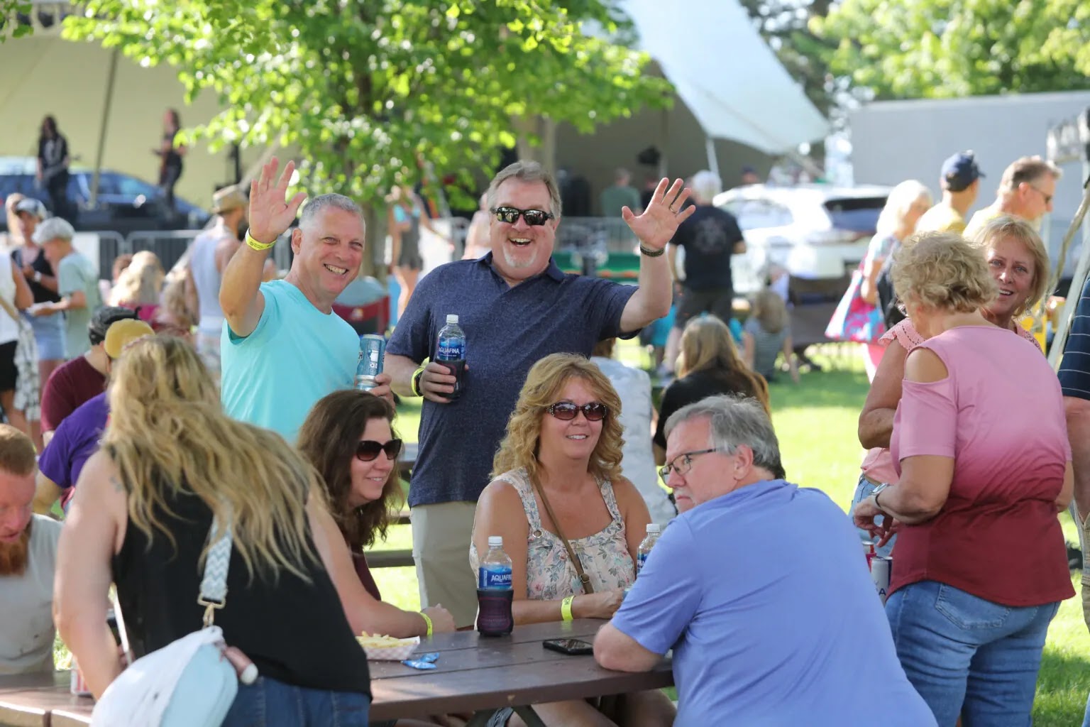 Neighbors at a Fond du Lac park concert